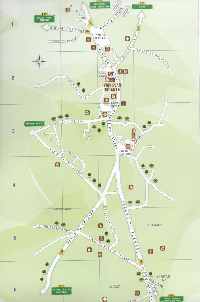 Plan de la commune de Montbazens