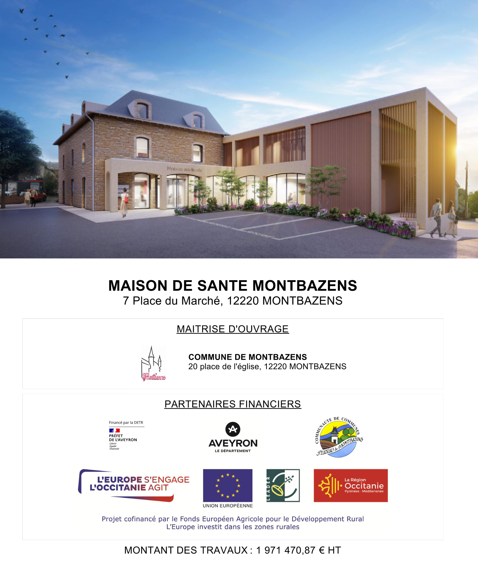 Lire la suite à propos de l’article Construction en cours de la maison de santé de Montbazens